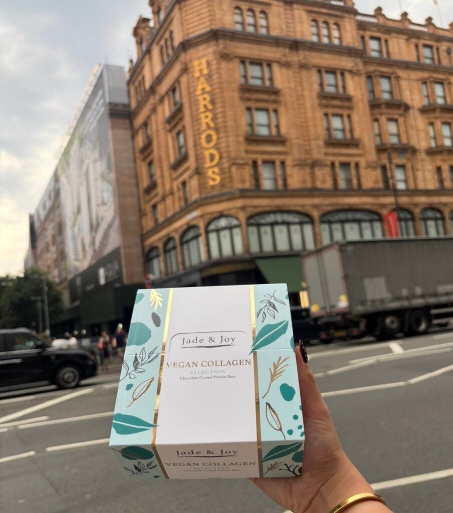 Jade & Joy collagen protein bars at Harrods